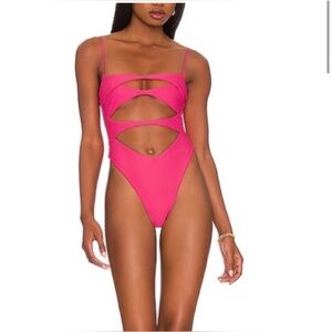 Lovers + Friends No Words Cutout One Piece Swimsuit